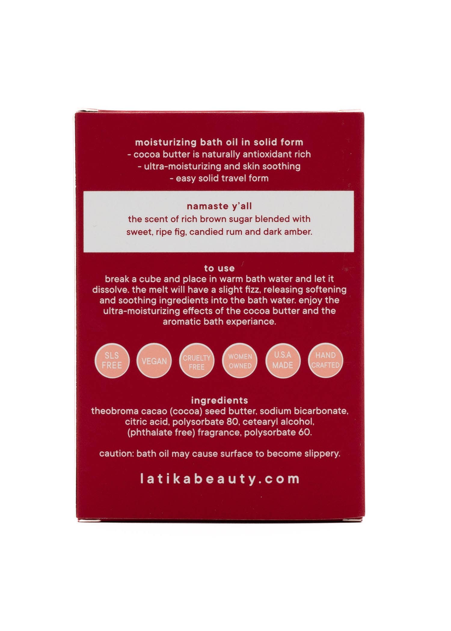 🌻Namaste Y'all - Solid lotion, Massage bar, bath melt 💗red Latika Beauty