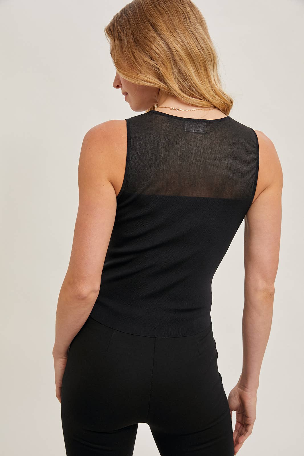 SWEETHEART NECK KNIT TANK Bluivy