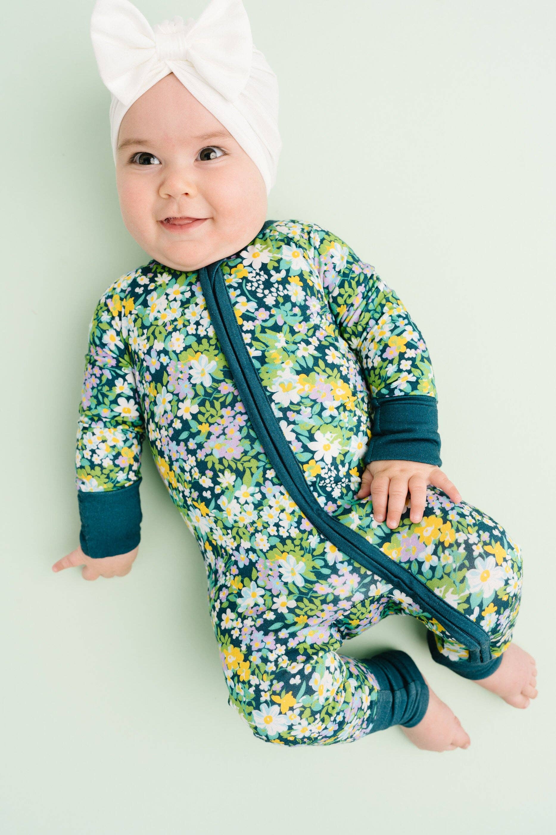 Breezy Floral Bamboo Sleeper Emerson+Ivory