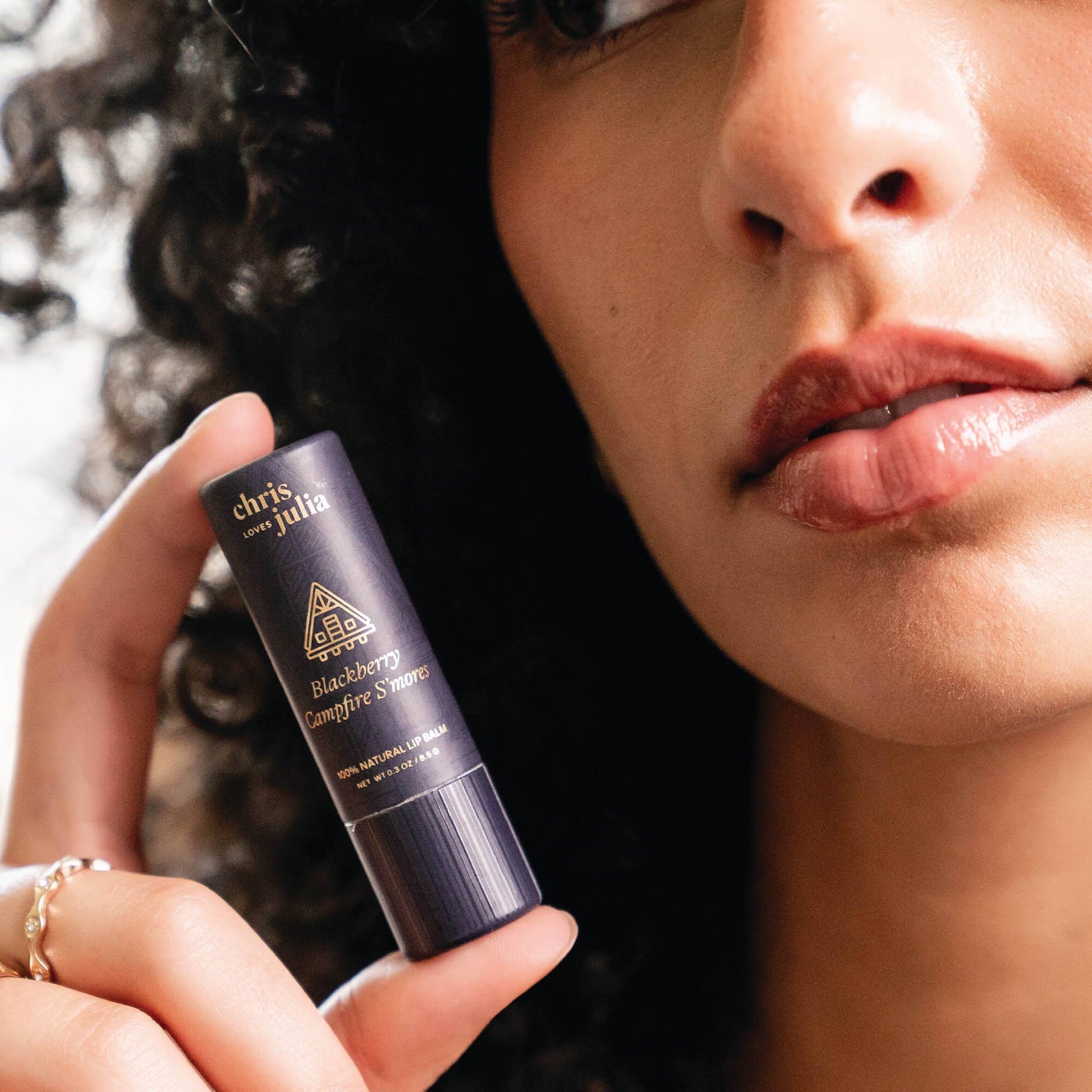 Lip Balm, Chris Loves Julia, Blackberry Campfire S'mores Poppy & Pout