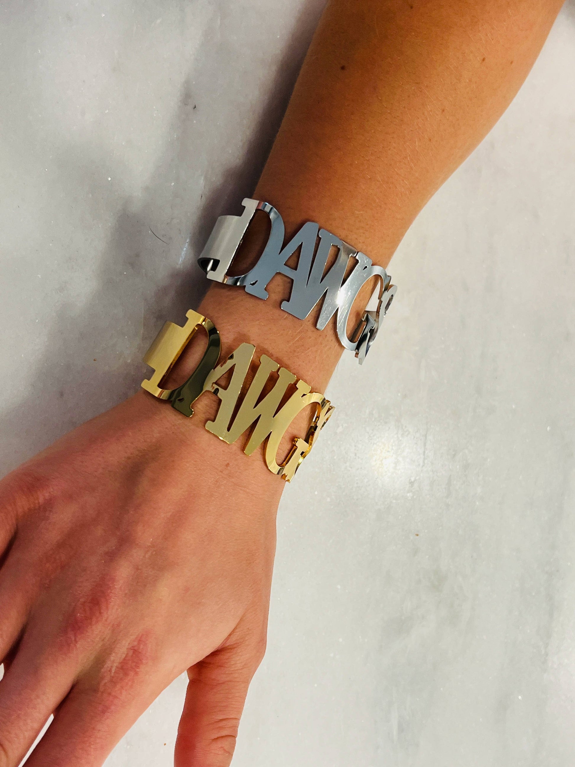 DAWGS Bangle Bracelets Tarnish Resistant All Caps -Go Dawgs Steele Sloan Designs