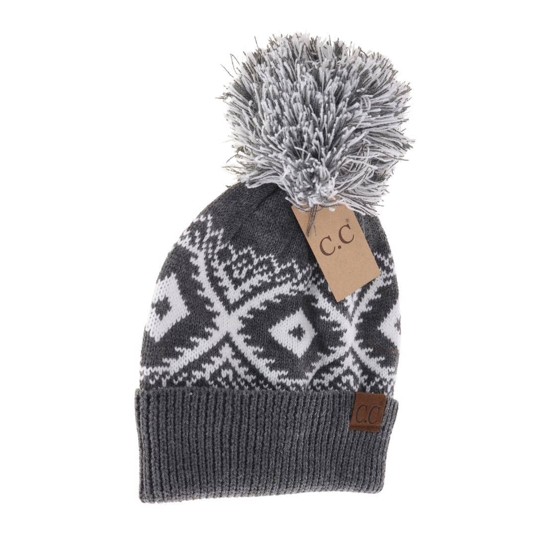 Aztec Multi-Colored Pom C.C Beanie HAT4017 C.C Beanie