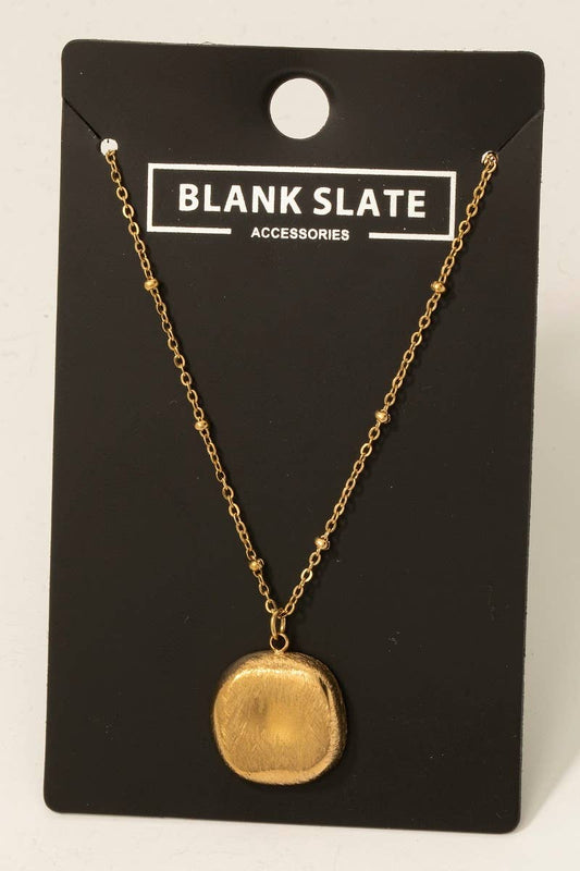 Stainless Steel Medallion Pendant Necklace Fame Accessories