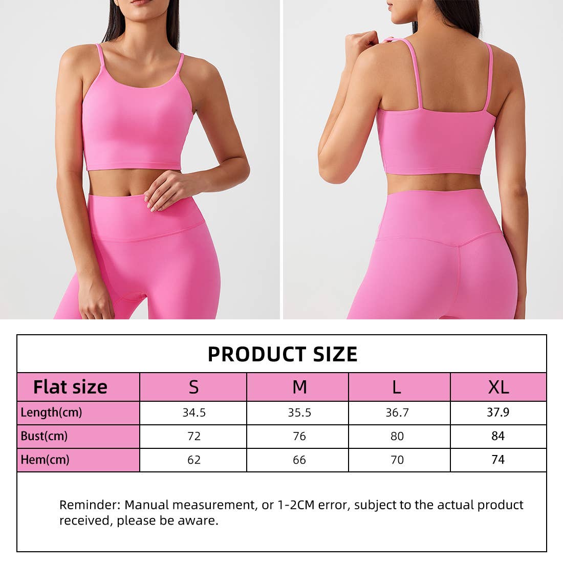 Women Fitness U-Neck Padded Tank Top High Support Sport Bra Sodalemon