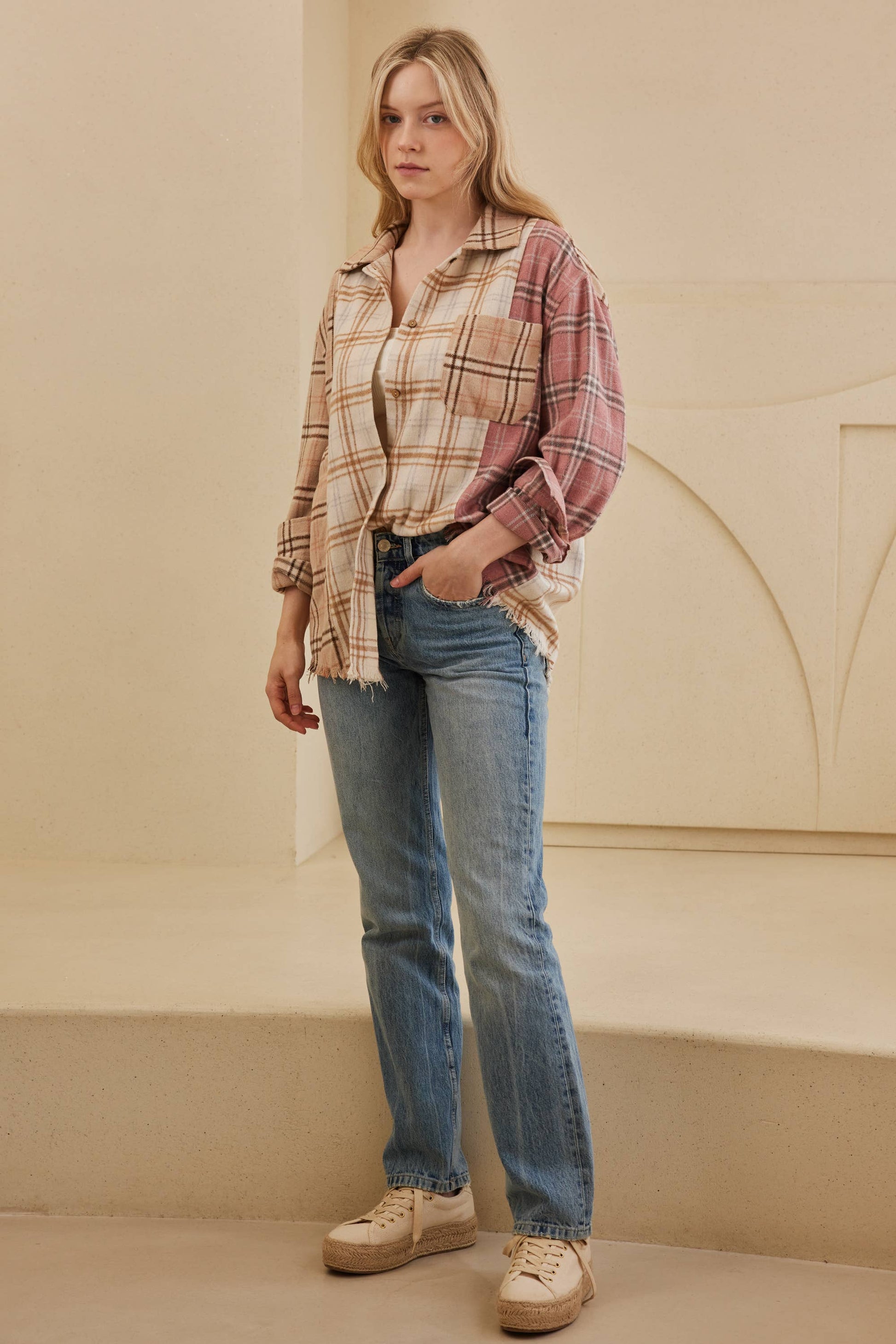 Plaid Oversize Shacket Mello.