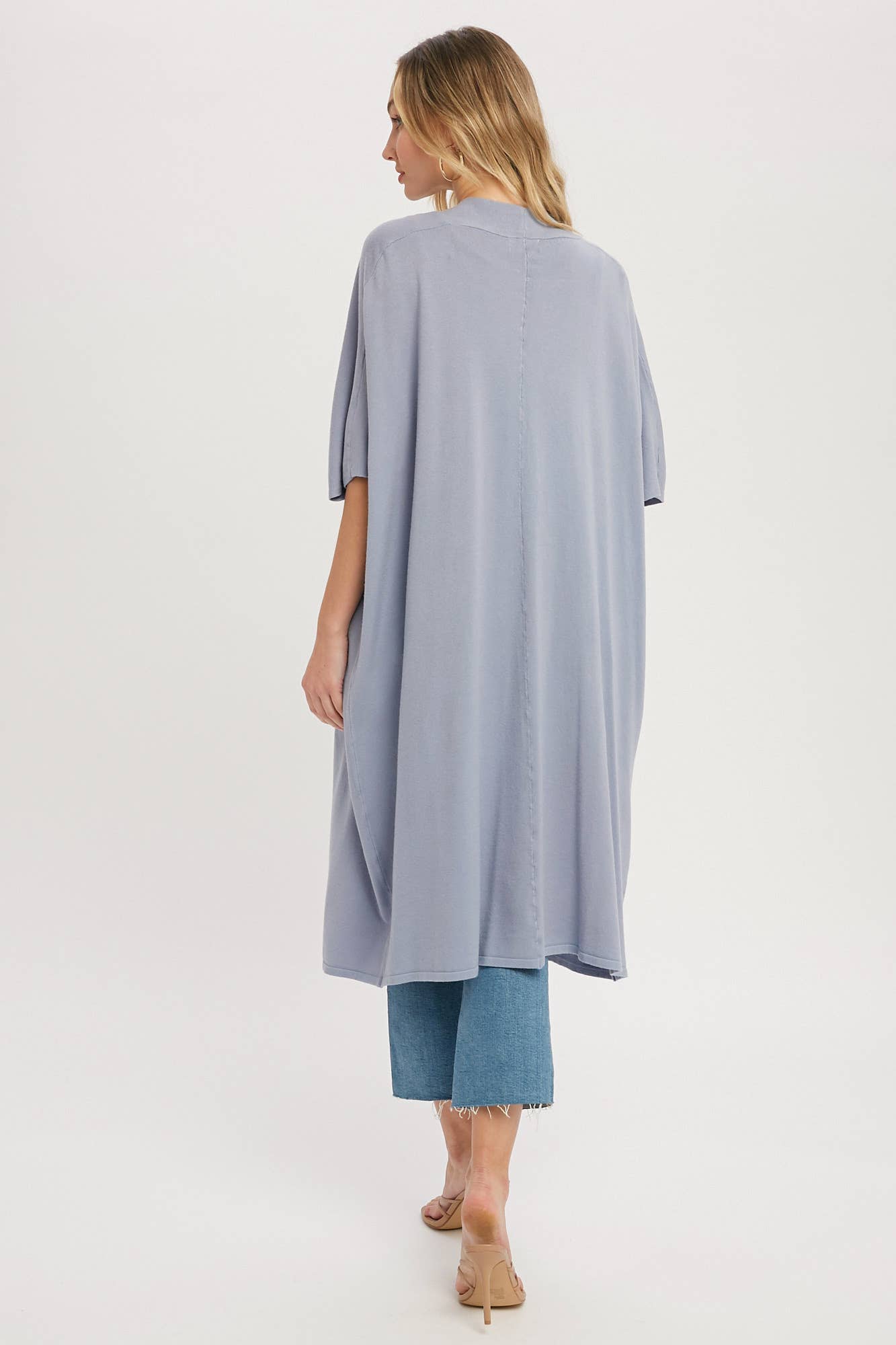 SOFT YARN OVERSIZED 3/4 SLEEVE CARDIGAN Bluivy