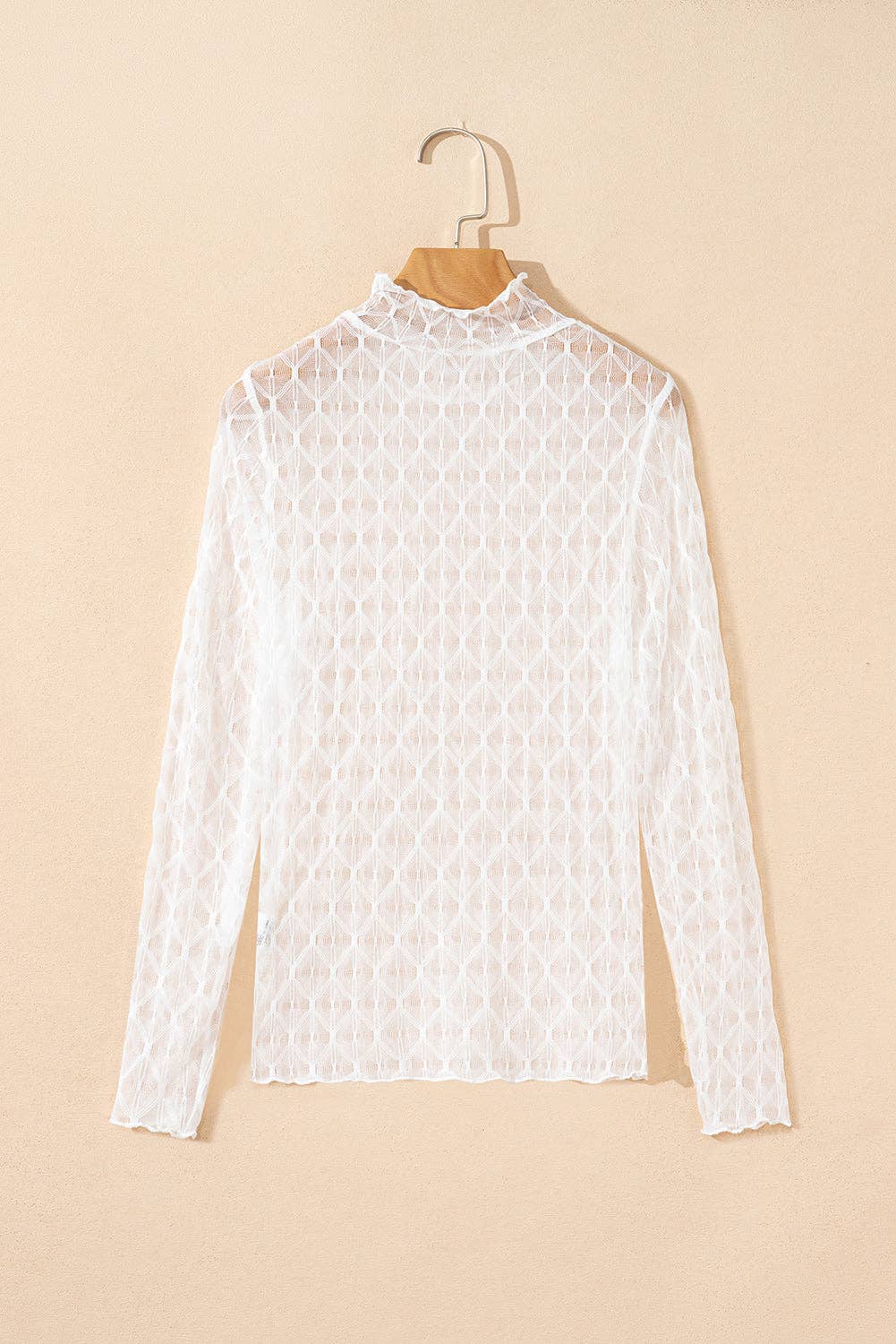Sheer Mesh Long Sleeve Fall Top LALA LOO
