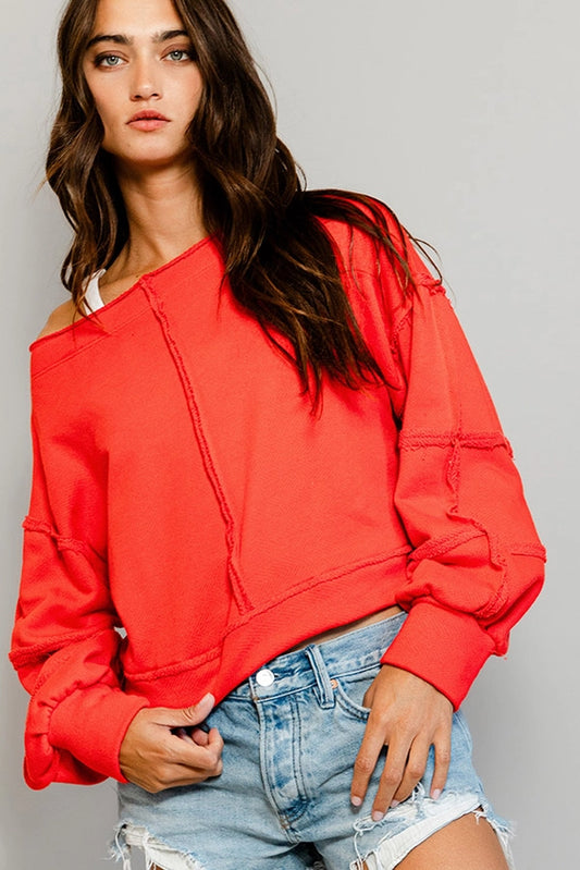 BUCKETLIST - Solid Cropped Sweatshirt 926 West