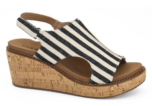 FINAL SALE- Corkys Black Natural Stripe Carley
