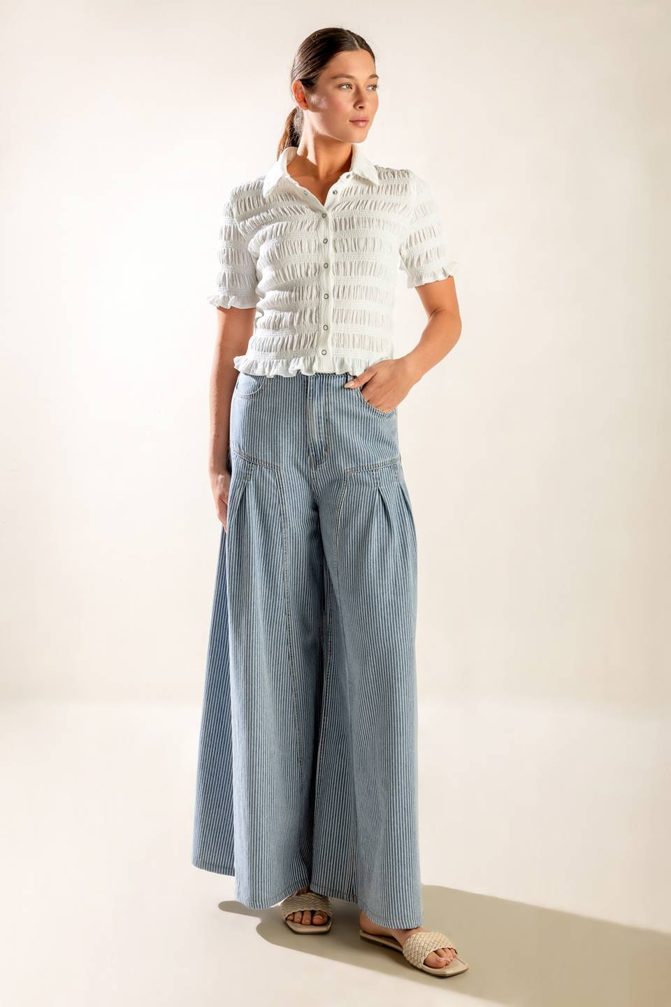 PICNIC AT SUNSET WOVEN TOP Flying Tomato