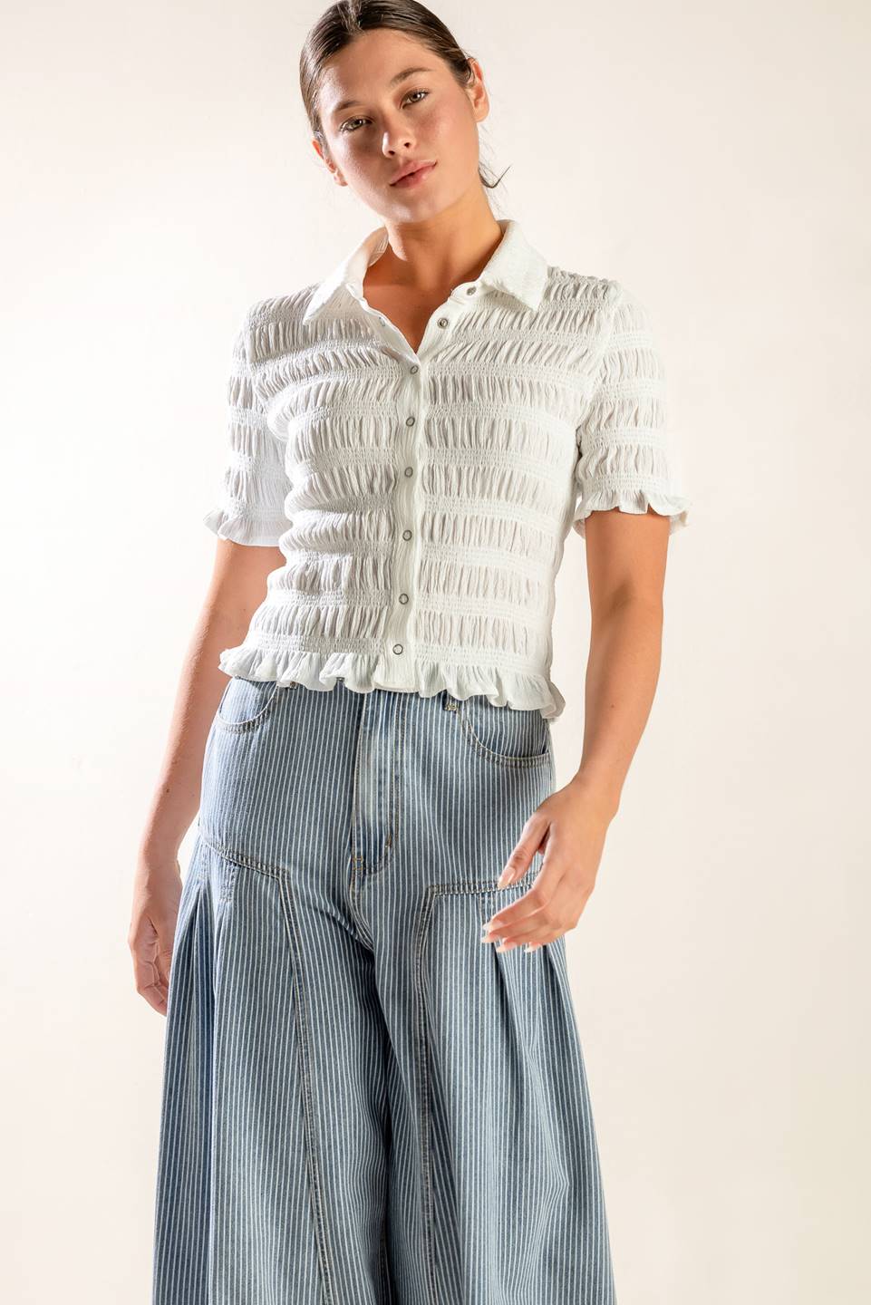 PICNIC AT SUNSET WOVEN TOP Flying Tomato