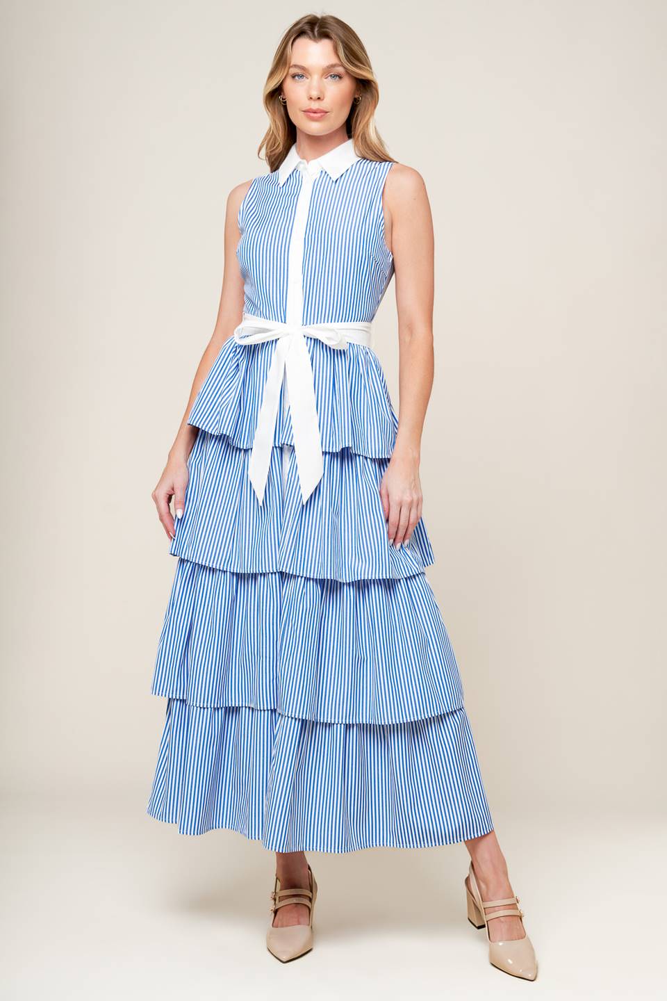 A TOUCH OF GRACE WOVEN MIDI DRESS Flying Tomato