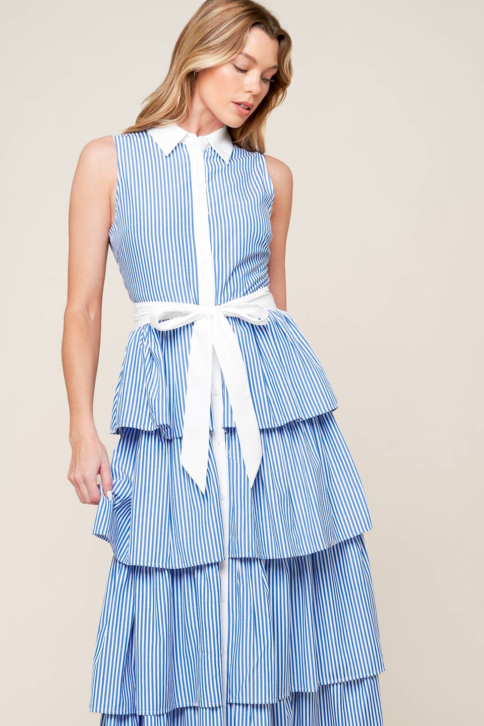 A TOUCH OF GRACE WOVEN MIDI DRESS Flying Tomato