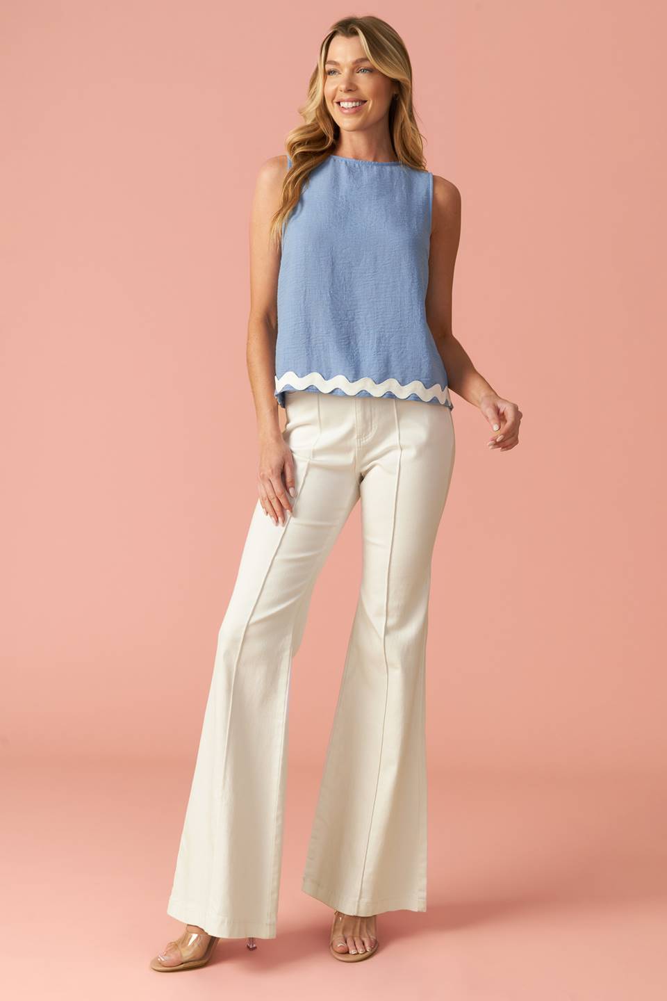 DRIFTING CURRENTS WOVEN TOP Flying Tomato