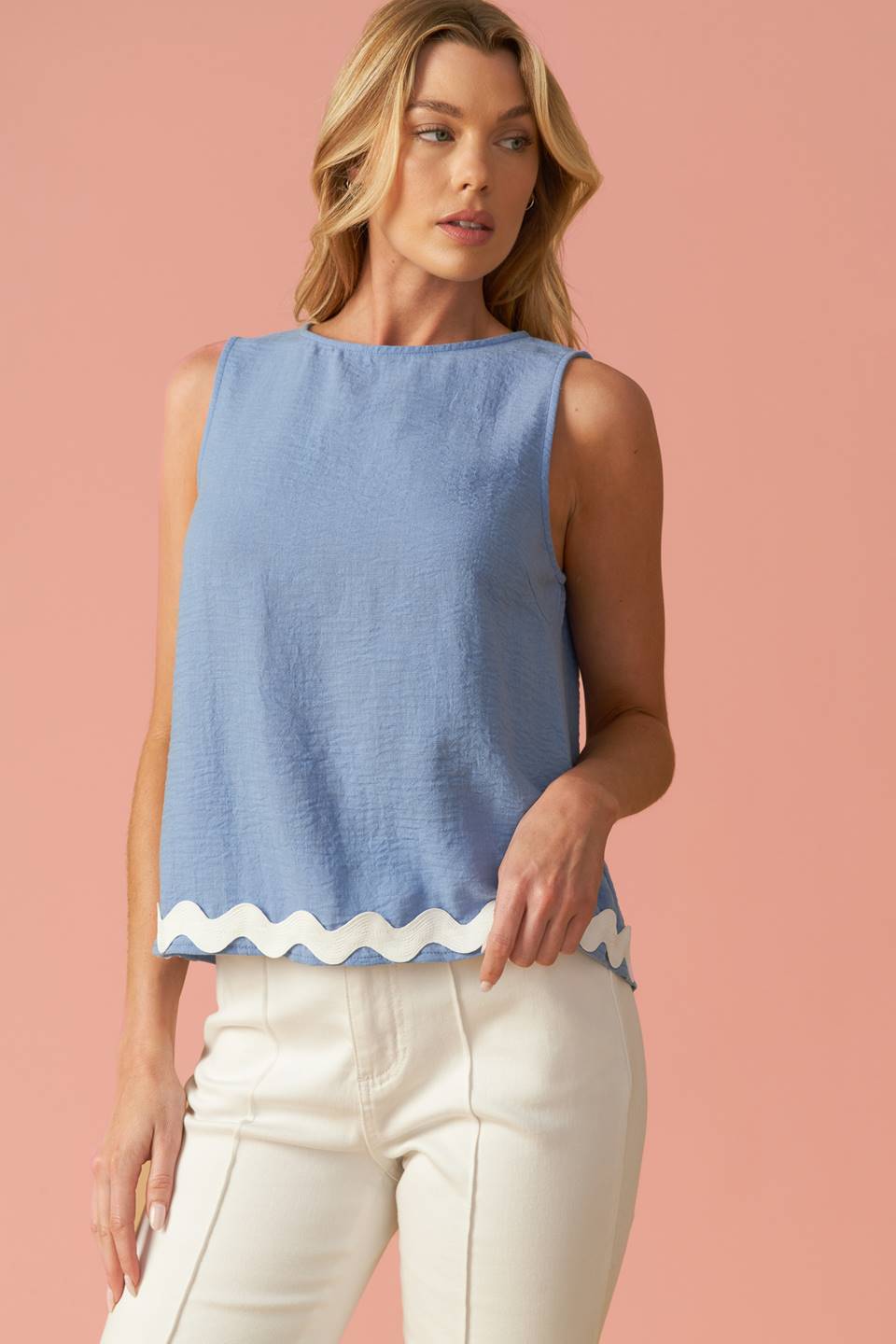 DRIFTING CURRENTS WOVEN TOP Flying Tomato