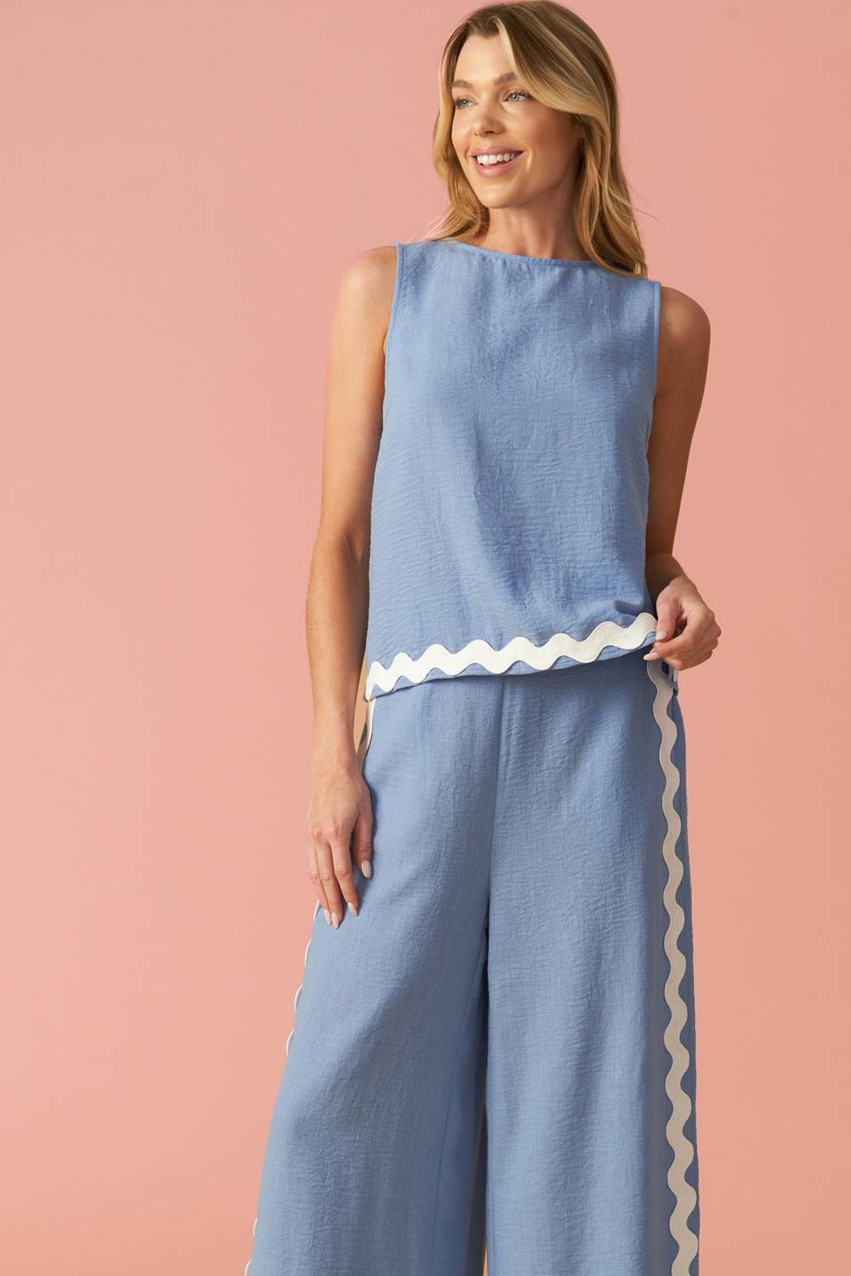 DRIFTING CURRENTS WOVEN TOP Flying Tomato