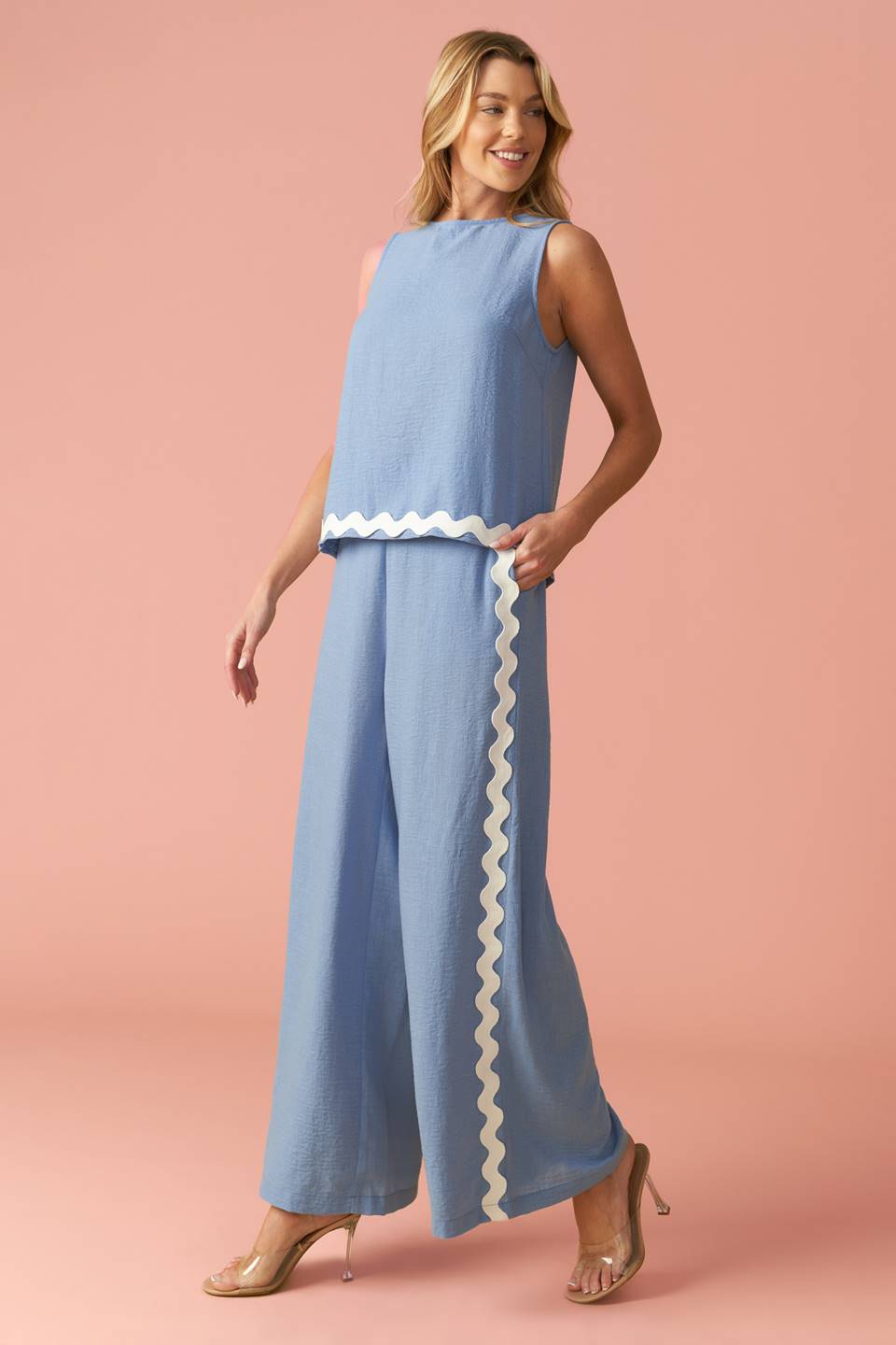 DRIFTING CURRENTS WOVEN TOP Flying Tomato