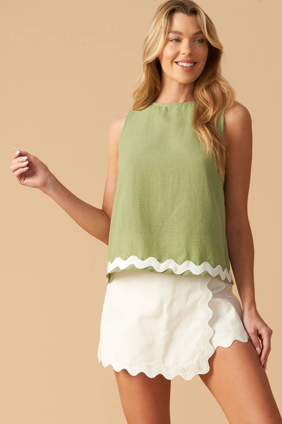 DRIFTING CURRENTS WOVEN TOP Flying Tomato