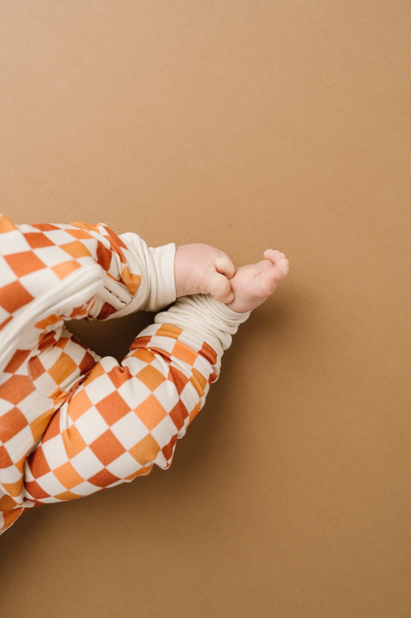 Fall Checkered Bamboo Sleeper Emerson+Ivory