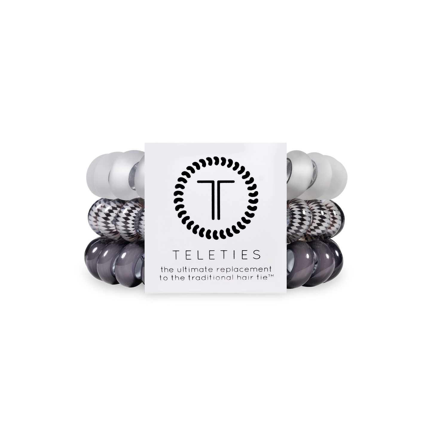 Spiral Hair Coils | Large | Silver Flames Hair Ties TELETIES