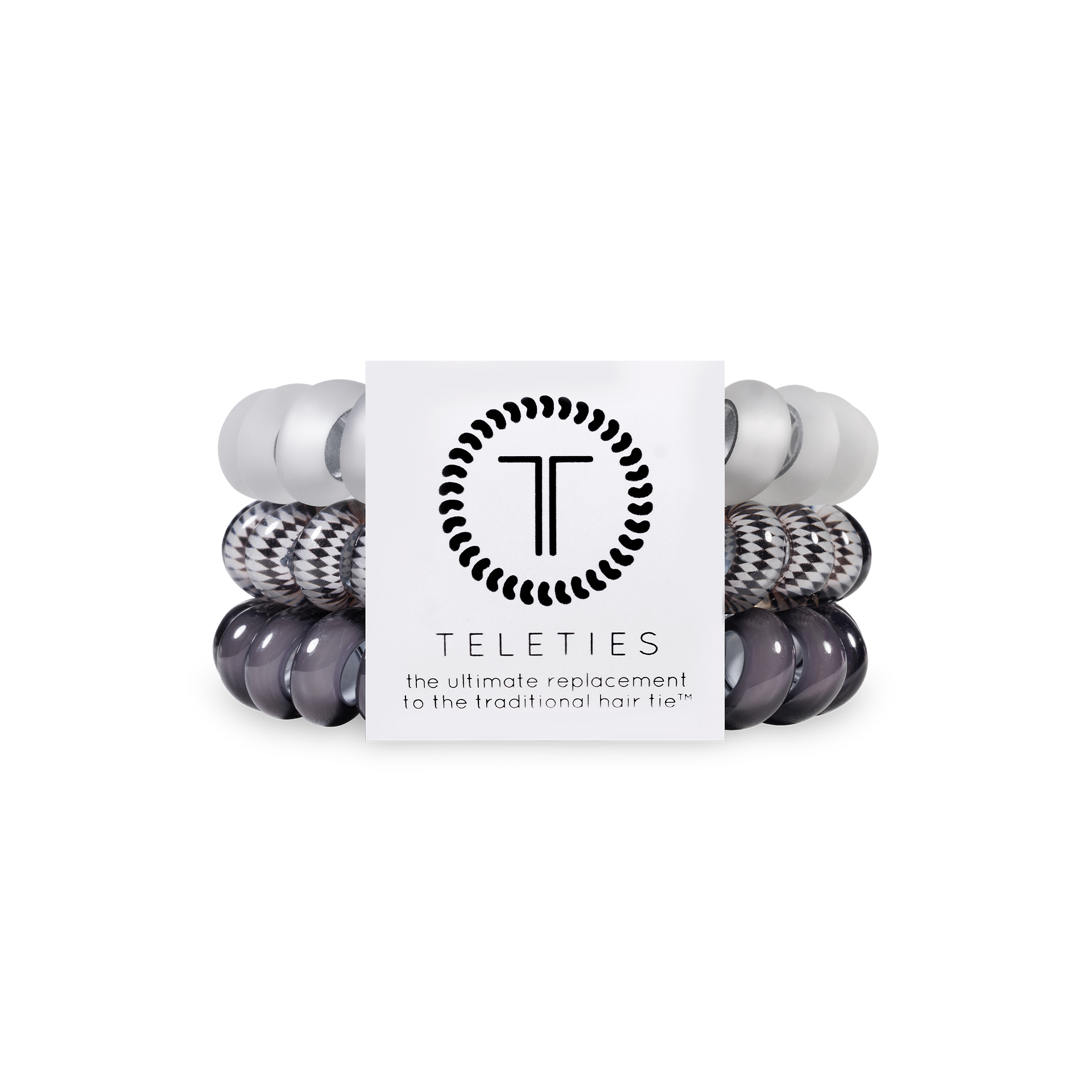 Spiral Hair Coils | Large | Silver Flames Hair Ties TELETIES