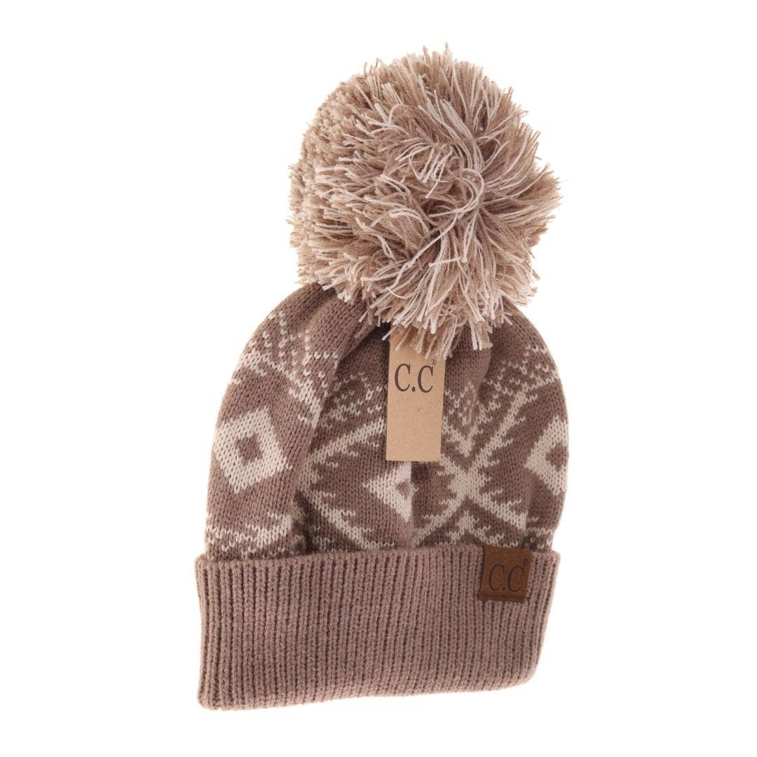 Aztec Multi-Colored Pom C.C Beanie HAT4017 C.C Beanie