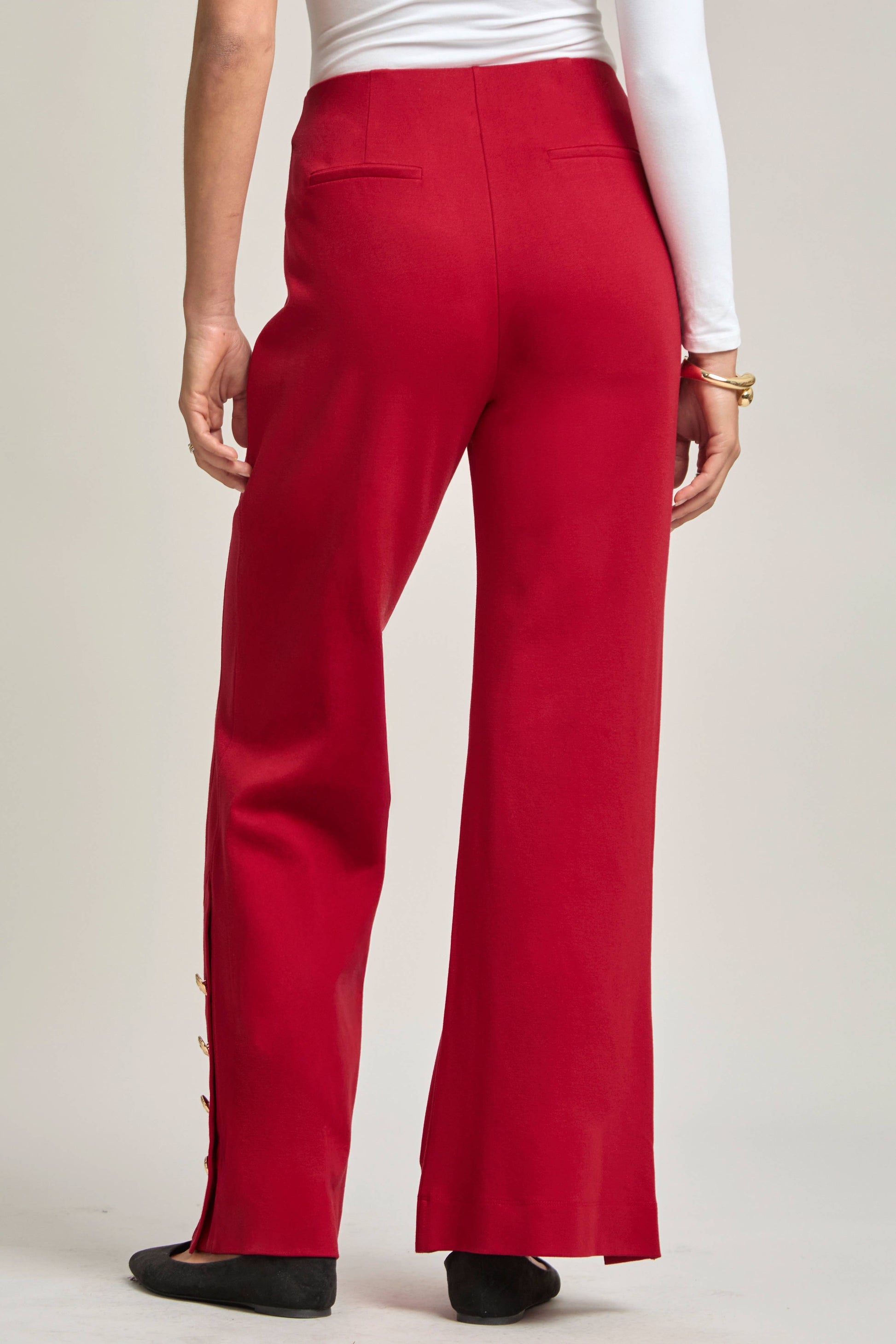 Magic Gala Button-Hem Pants Dear Scarlett