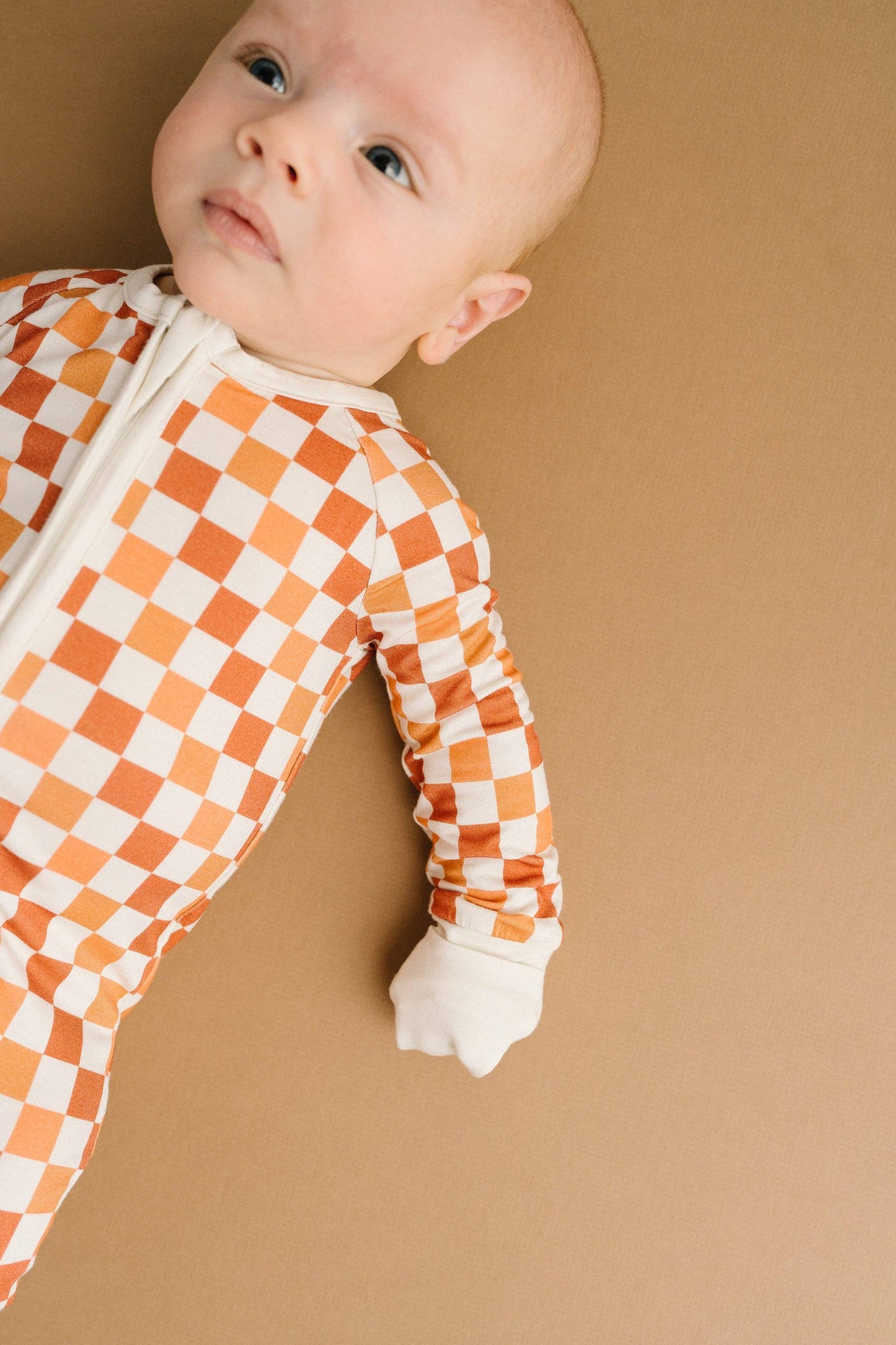 Fall Checkered Bamboo Sleeper Emerson+Ivory