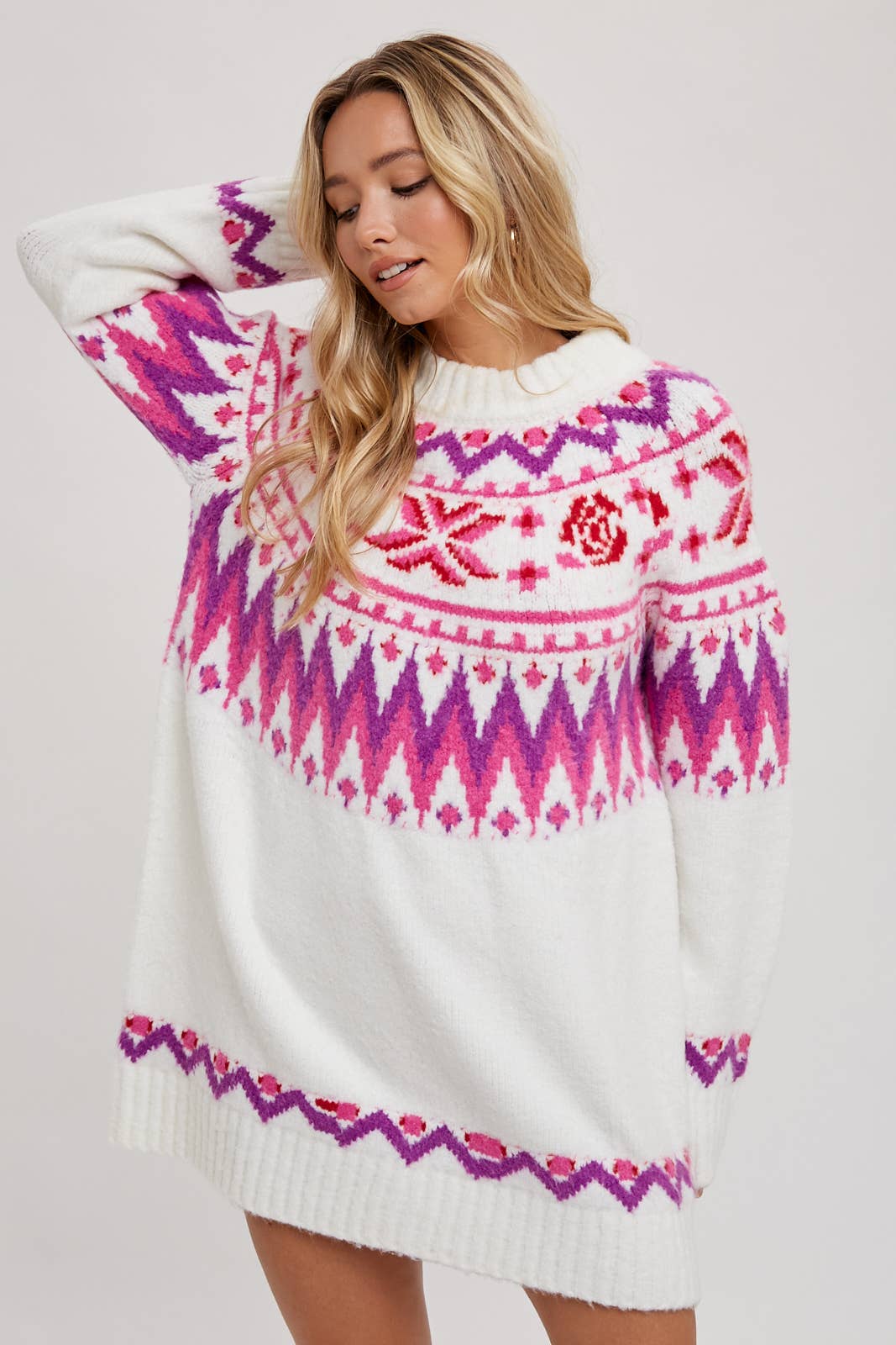 FAIR ISLE SWEATER DRESS Bluivy