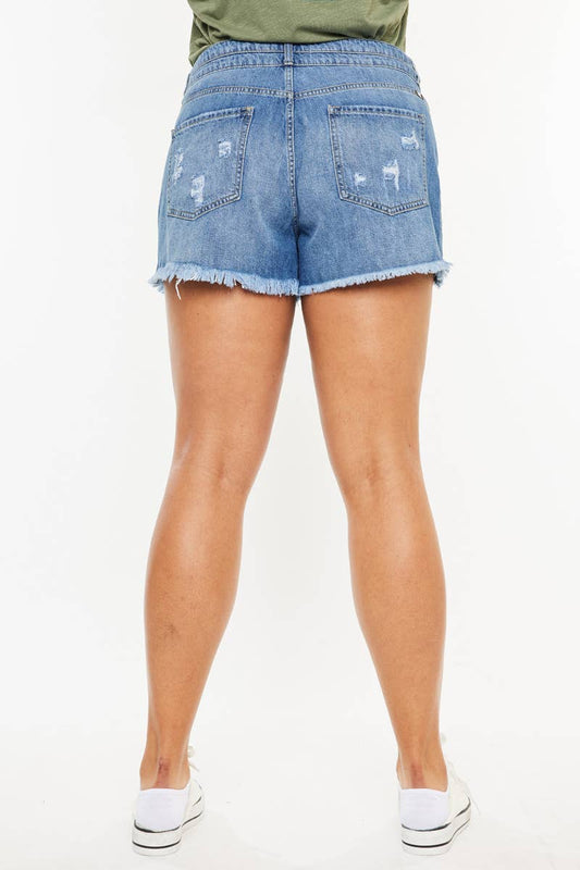 KanCan Plus Size Mom Shorts