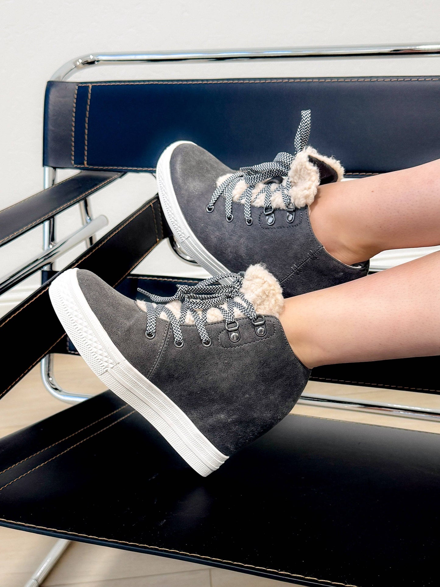 Tiburon Sneaker Wedge in Grey Naughty Monkey