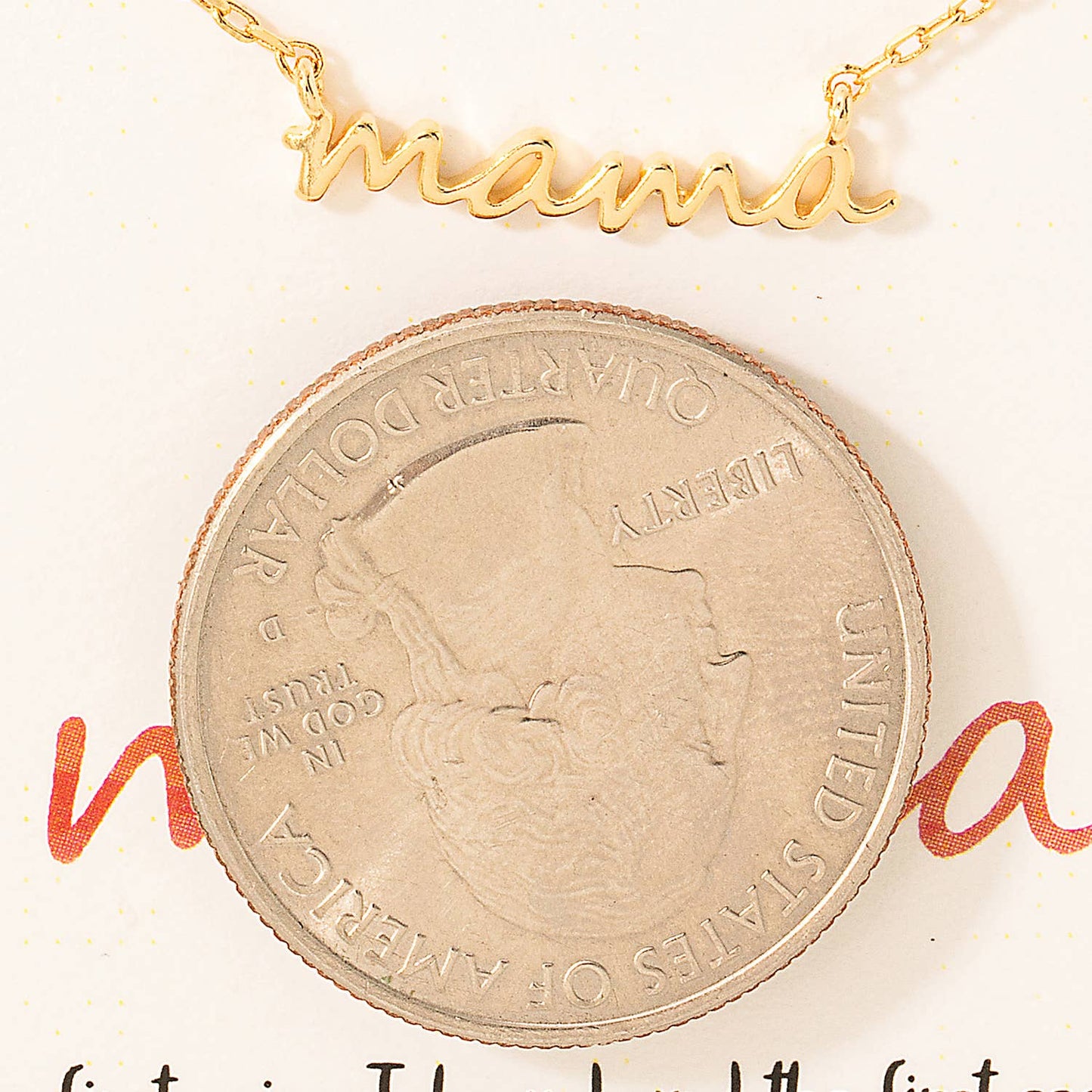 Gold Dipped Mama Pendant Necklace