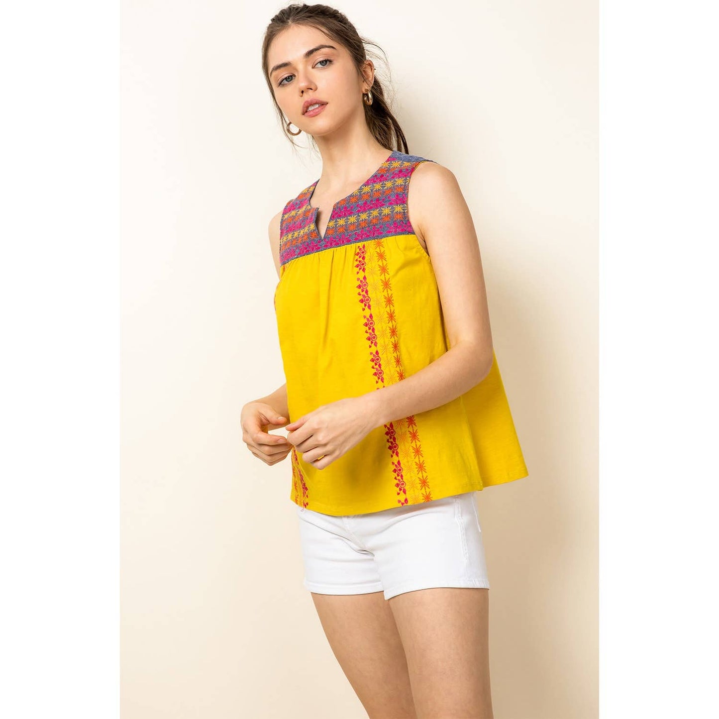 Embroidered Tank Top