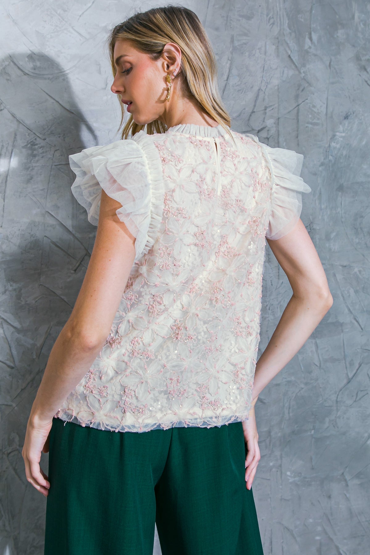 HOLD ME NEAR WOVEN TOP Flying Tomato