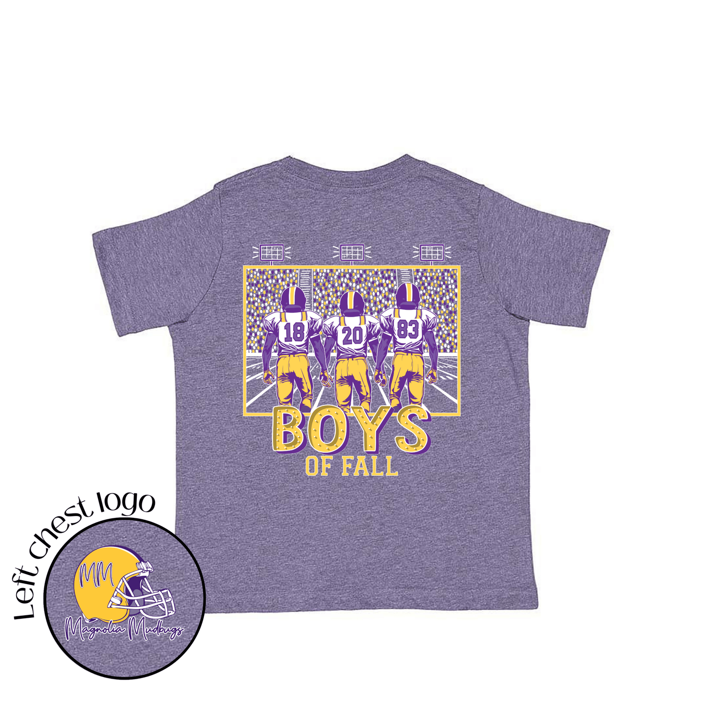 Boys of Fall | Purple + Gold | Football Kid’s Tee - 926 West