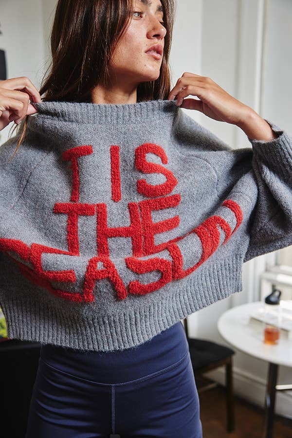 Bucketlist - 'TIS THE SEASON & L'AMOUR' Lettering Sweater - 926 West