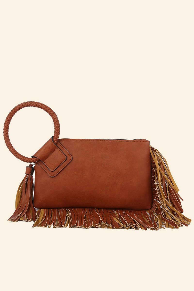 Fringe Cuff Clutch Tassel Wristlet Clutch Bag Anarchy Street