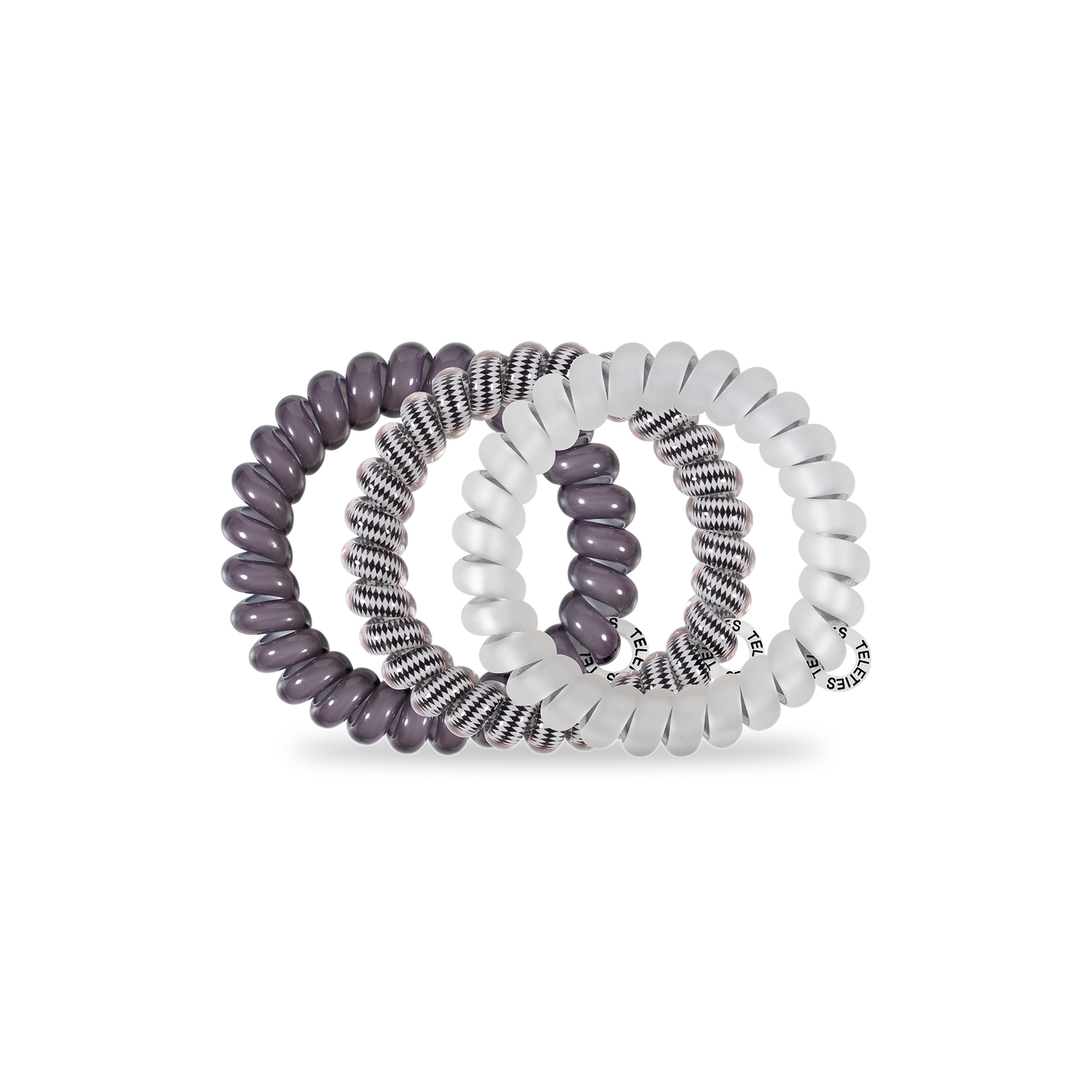 Spiral Hair Coils | Large | Silver Flames Hair Ties TELETIES