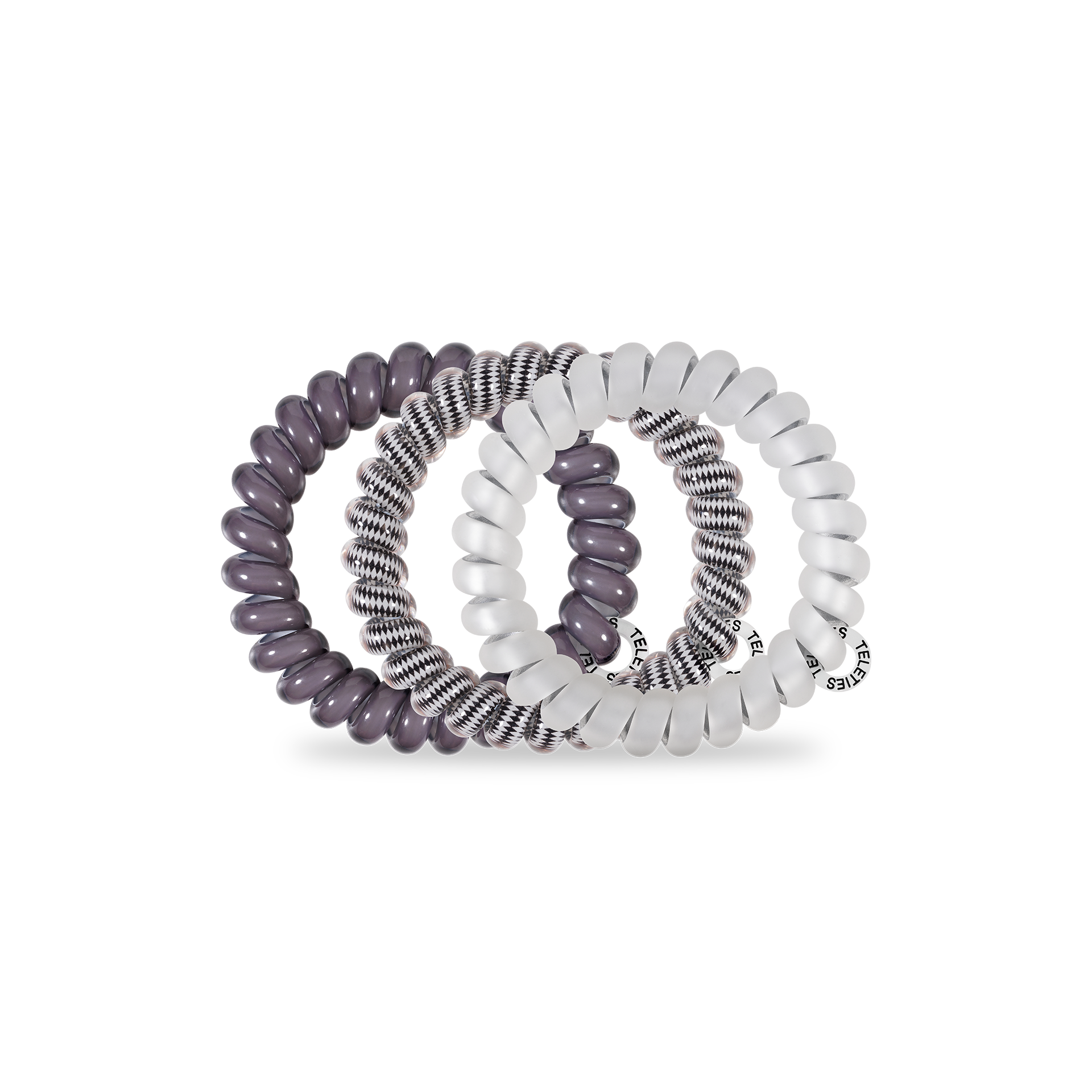Spiral Hair Coils | Large | Silver Flames Hair Ties TELETIES