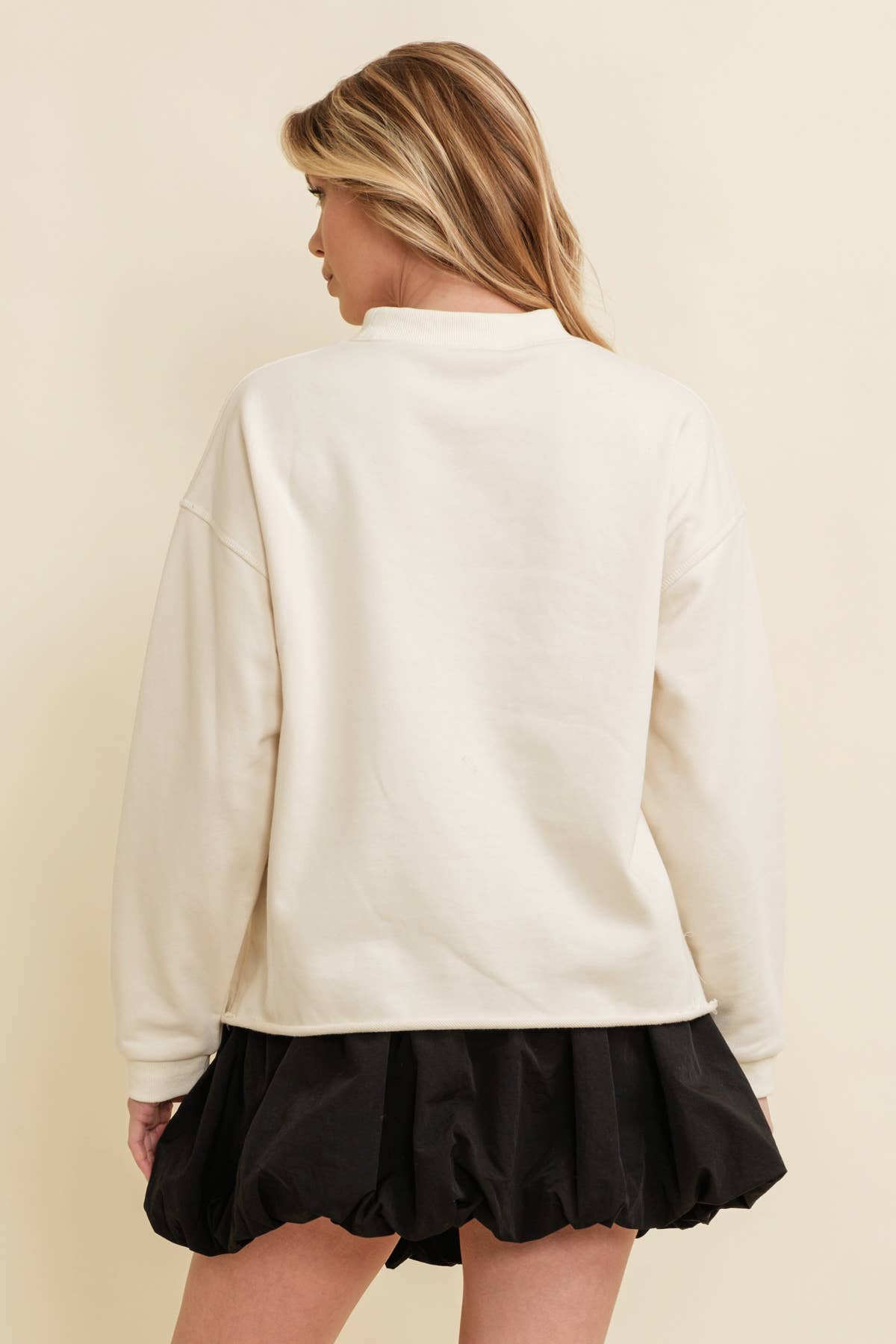 BULLDOGS PRINT PULLOVER SWEATER Cloud Ten