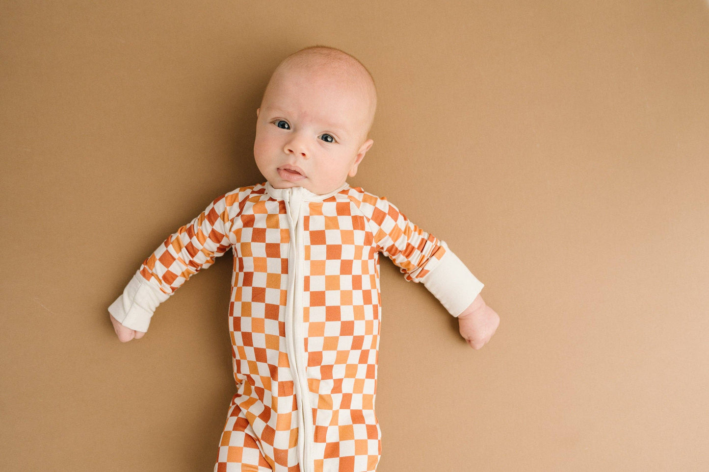 Fall Checkered Bamboo Sleeper Emerson+Ivory