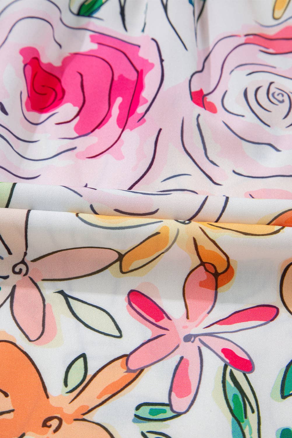 FINAL SALE- Floral Stripe Puff Sleeve Blouse