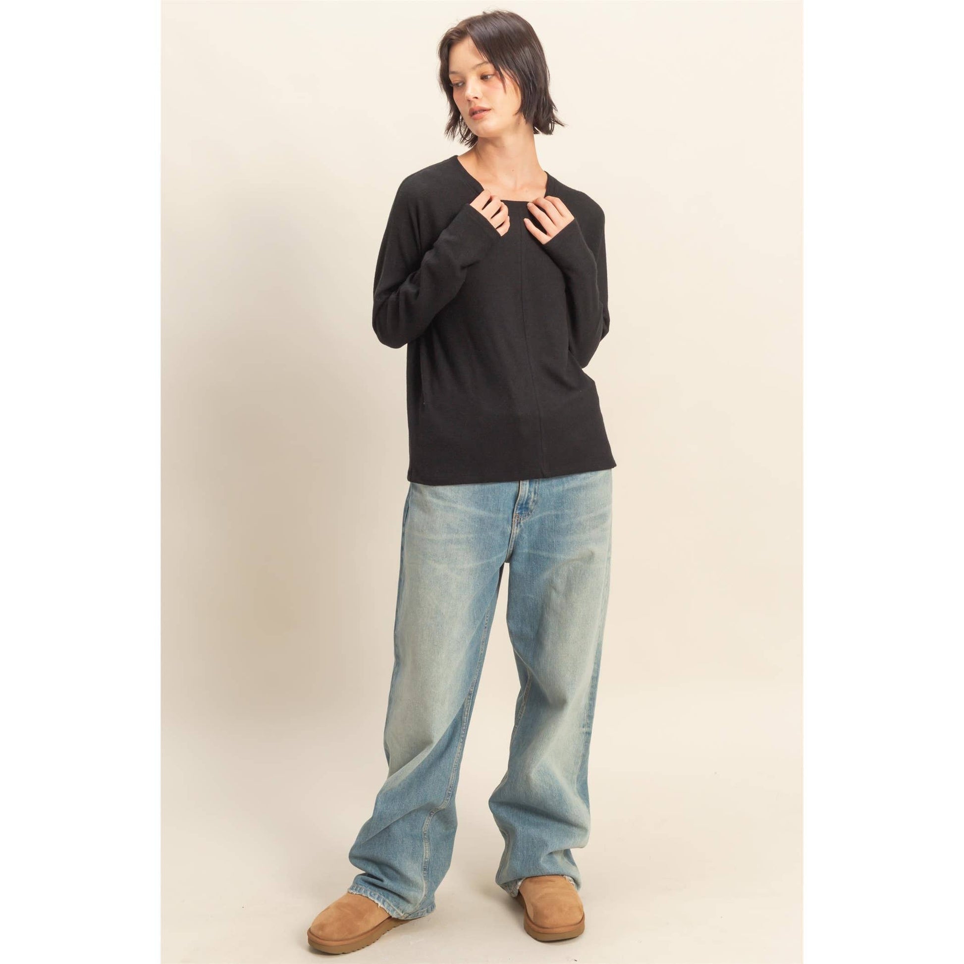 Center Seam Long Sleeve Top HYFVE