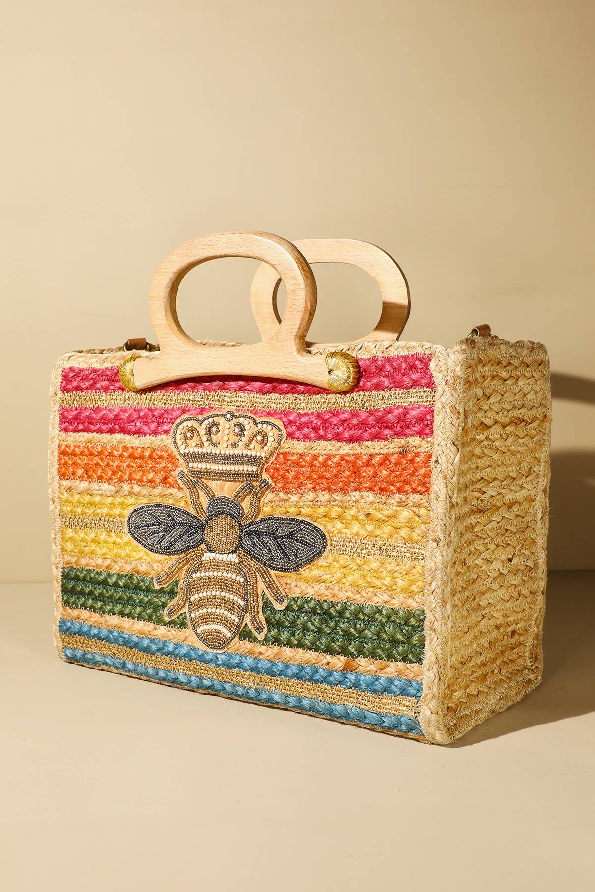 Azure-Bee Jute Tote Bag