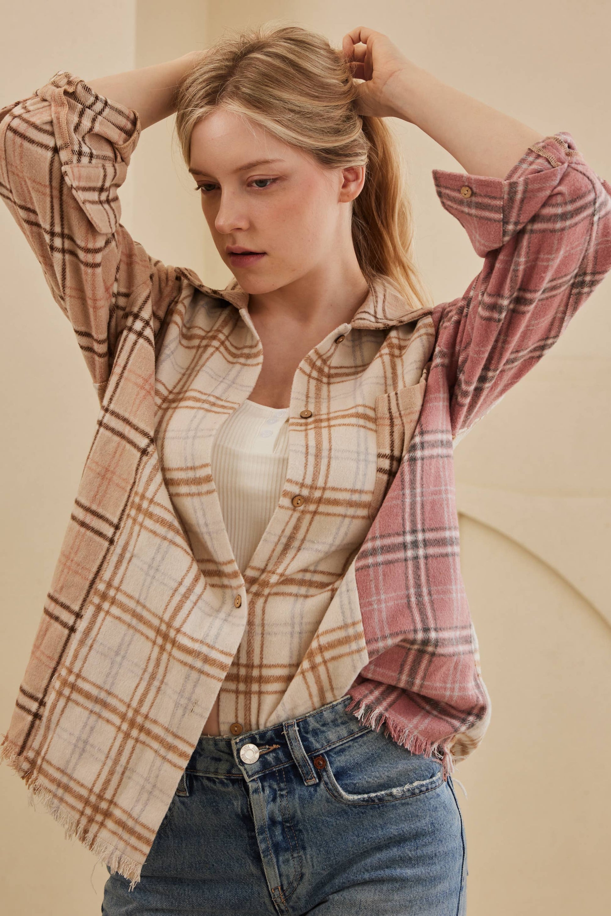 Plaid Oversize Shacket Mello.