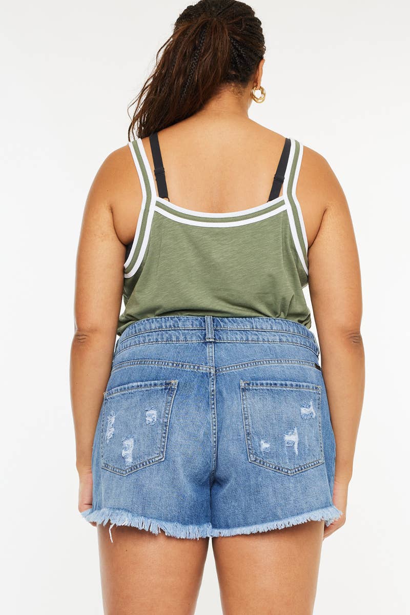 KanCan Plus Size Mom Shorts
