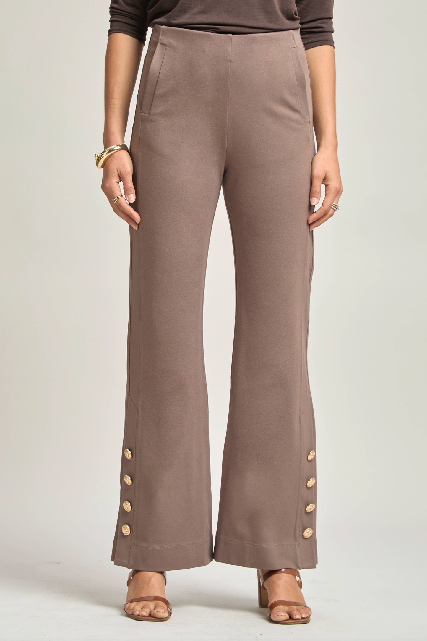 Magic Gala Button-Hem Pants Dear Scarlett