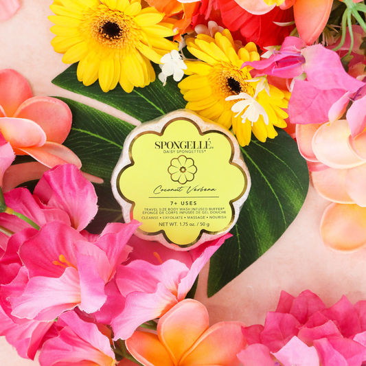 Coconut Verbena Daisy Spongette  | Soap Sponge | Soap Buffer