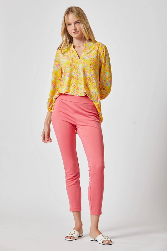 3/4 Sleeve LIZZY MEDALLION Wrinkle Free Blouse Dear Scarlett