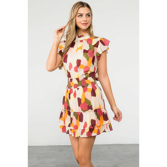 Spotted Multicolor Print Top ONLY